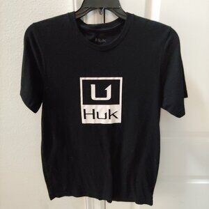 Huk Men's Icon Crew short sleeve Shirt Size Large Black